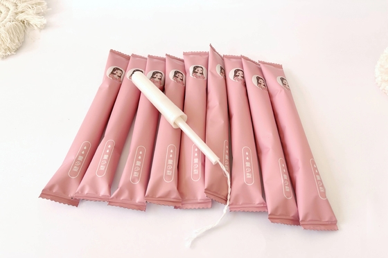 Private Label Bamboo Women Cotton Aplikator Tampon Higieniczny Biodegradowalny