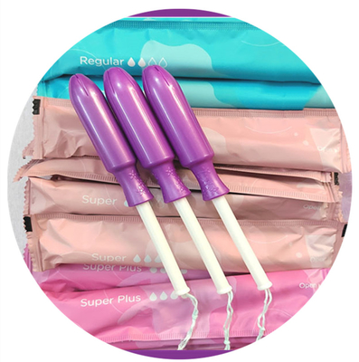 Sprzedaż hurtowa zwykłych tamponów ilościowych luzem tamponów organicznych z logo tamponu aplikatora